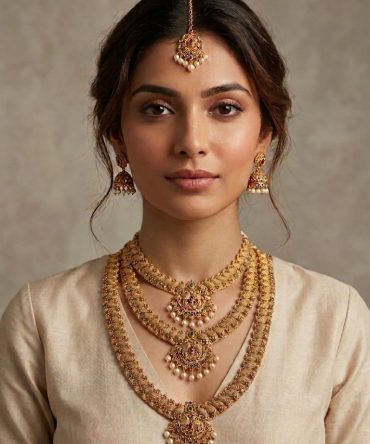 Traditional Bridal Combo Necklace Set