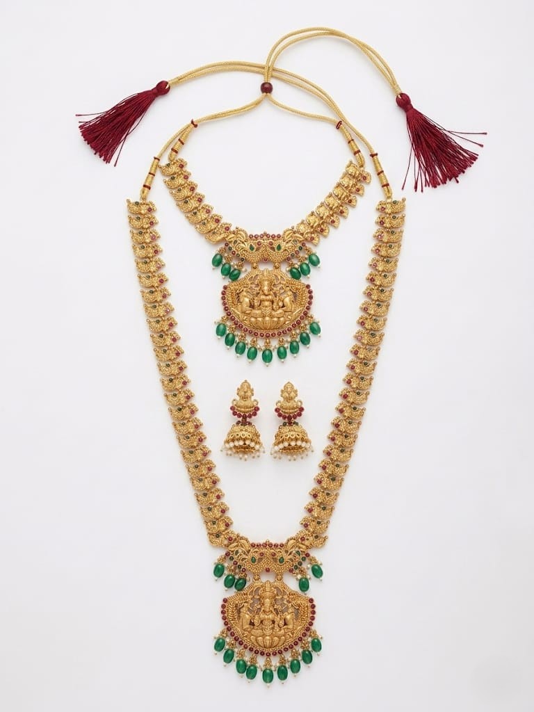 Traditional South Indian Festive Jewelry Set - Image 2