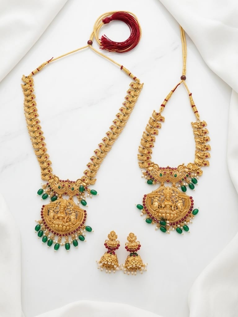 Traditional South Indian Festive Jewelry Set - Image 3