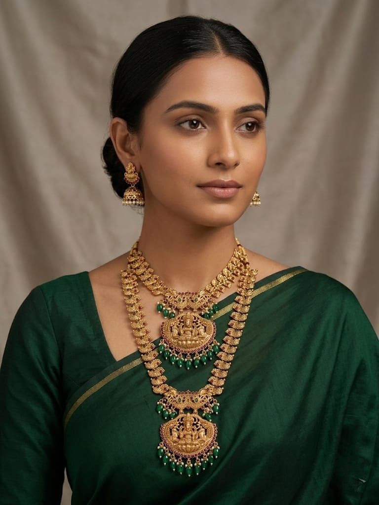 Traditional South Indian Festive Jewelry Set