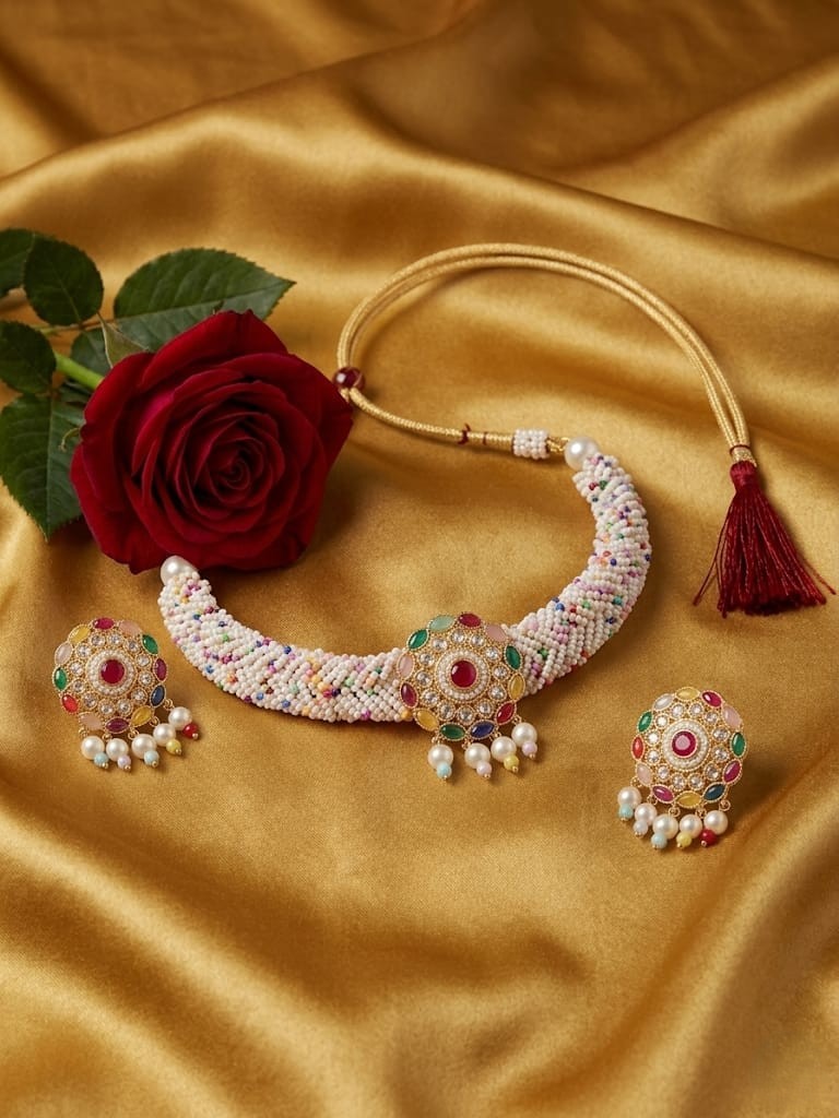 Multi-color Kundan Choker - Image 3