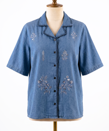 Embrodidded Denim Shirt