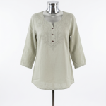 Embroioded Linen Tuni