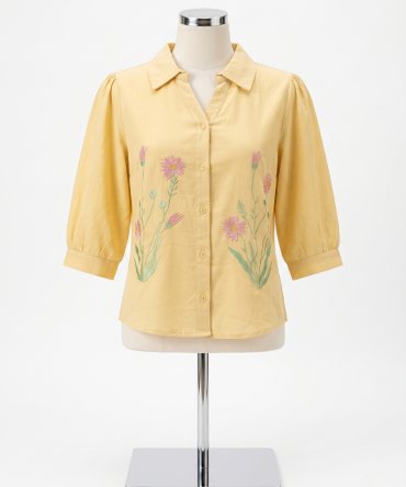 Embrobieded Floral Shirt