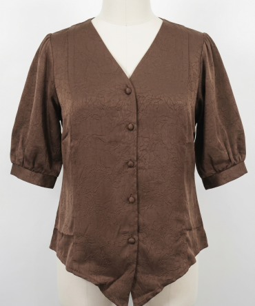 V-neck Puff Sleeve