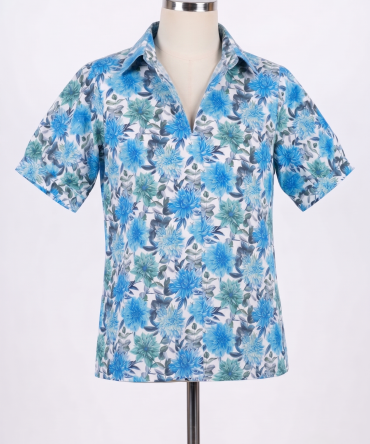 Floral Print Short -Sleve Top