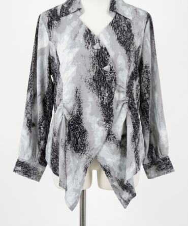 Abstract  Tie-front Top
