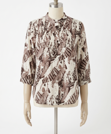 Printed Smocked Top