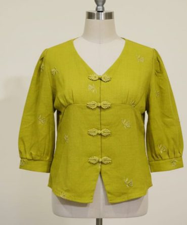 Lime Green Embroided Top