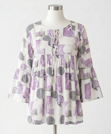 Abstract Print Peansat Top